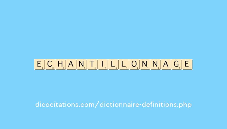 echantillonnage echantillonnage