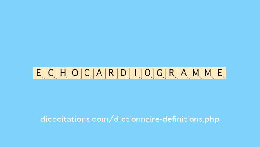 echocardiogramme echocardiogramme