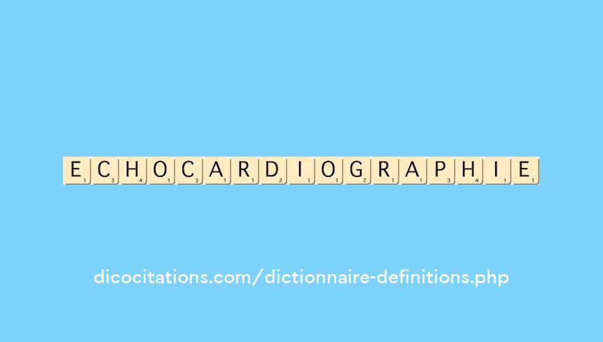 echocardiographie echocardiographie