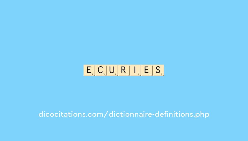 ecuries ecuries