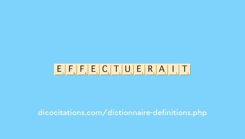 effectuerait effectuerait