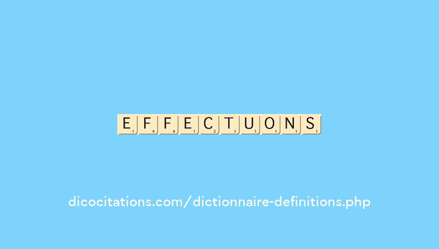 effectuons
