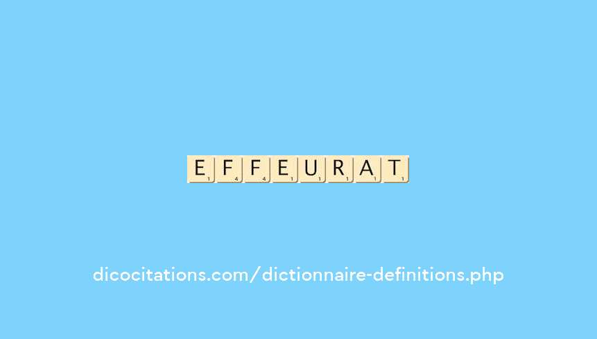 effleurant