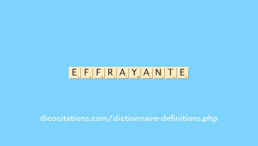 effrayante effrayante
