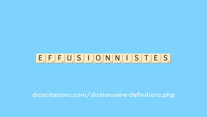 effusionnistes effusionnistes