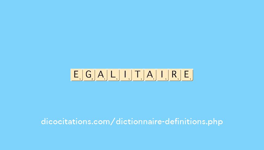 egalitaire egalitaire
