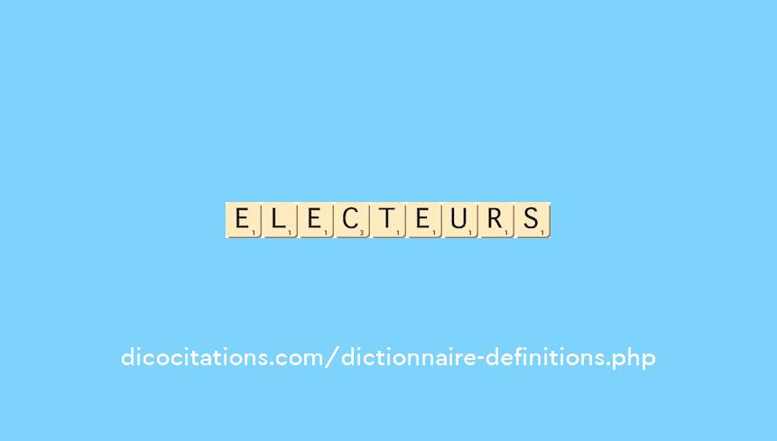 electeurs electeurs