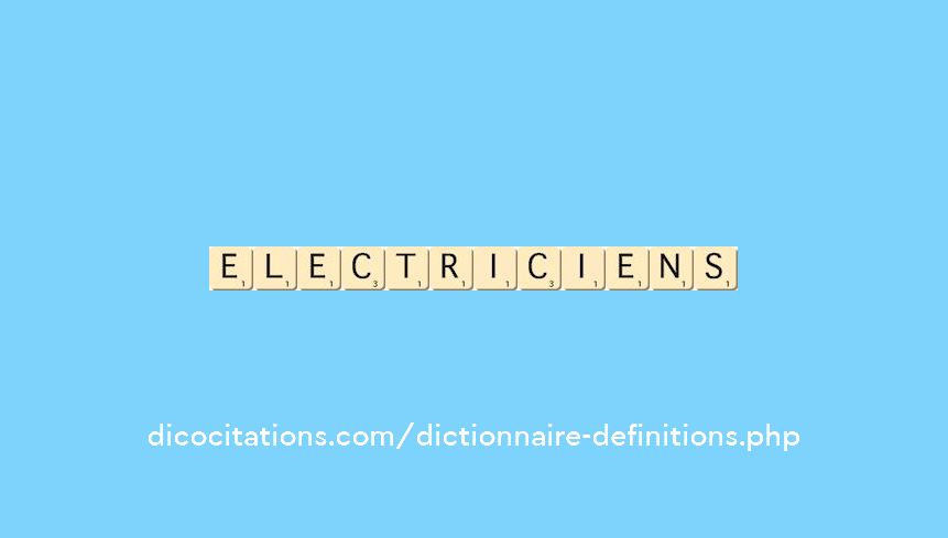 electriciens electriciens