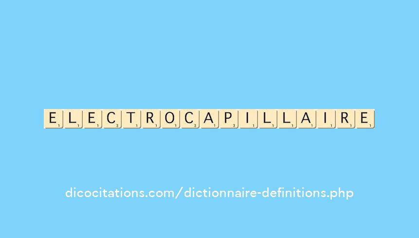 electro-capillaire
