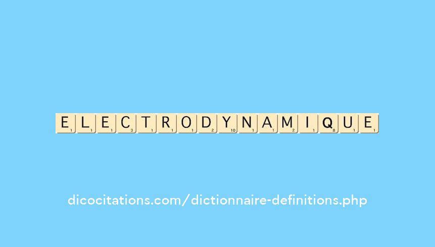 electrodynamique electrodynamique