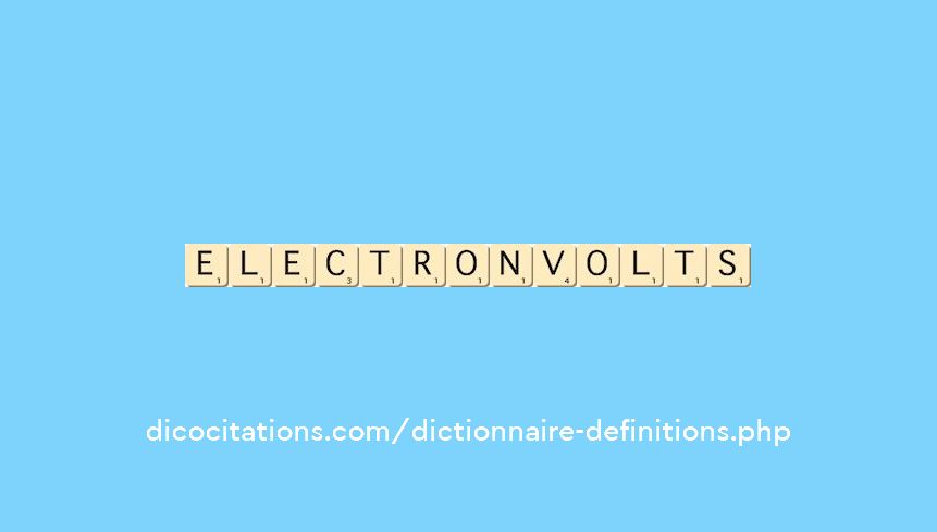 electronvolts