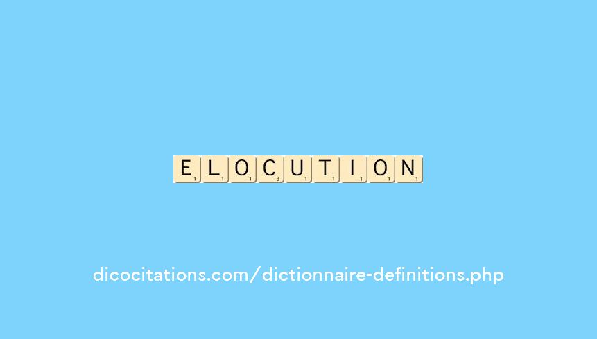 elocution