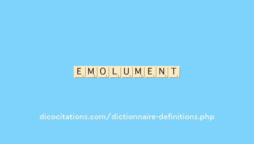 emolument
