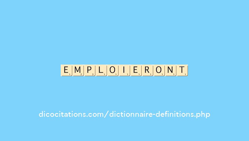 emploieront emploieront