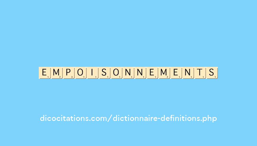 empoisonnements empoisonnements