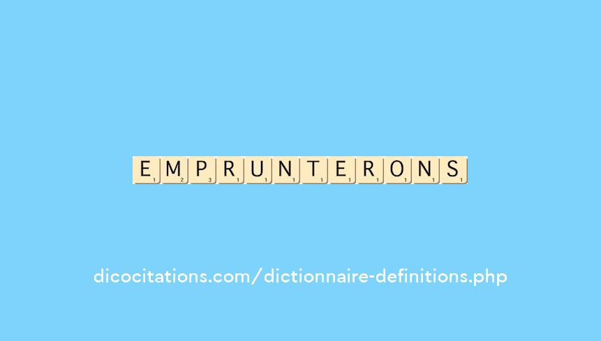 emprunterons