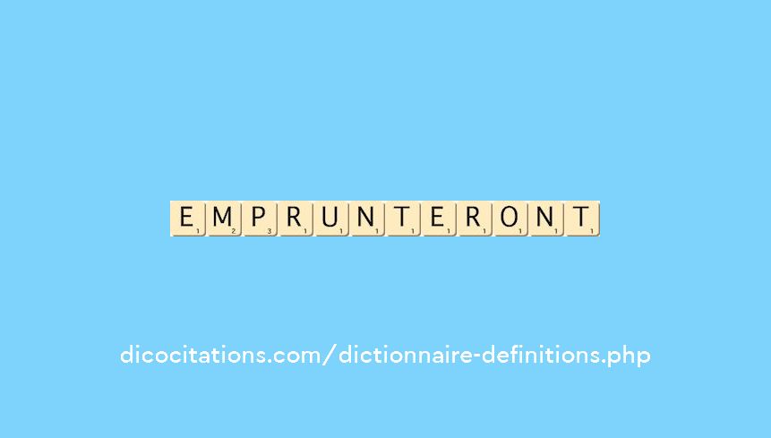 emprunteront emprunteront