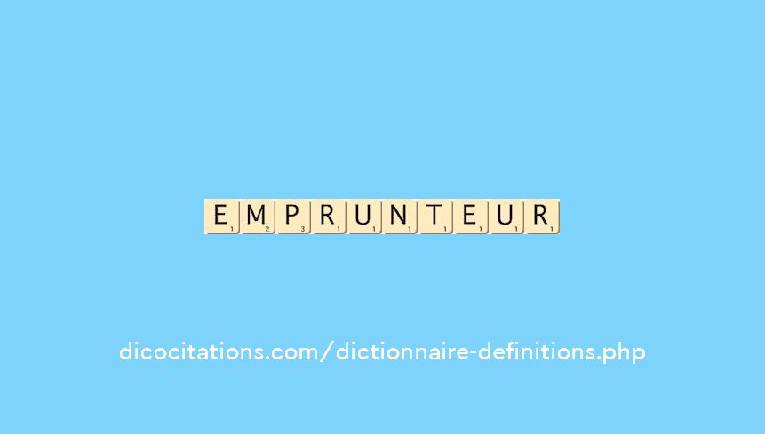 emprunteur emprunteur