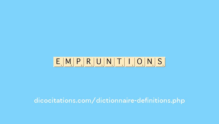 empruntions empruntions