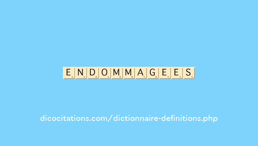 endommagees endommagees