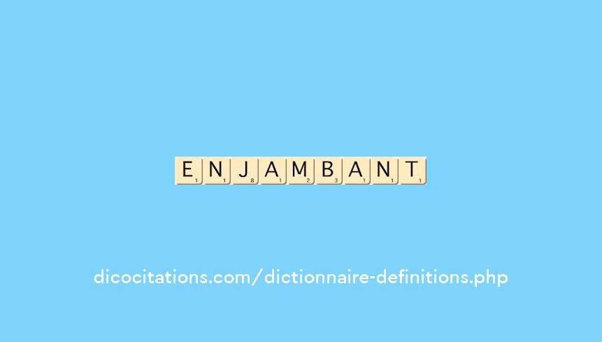 enjambant