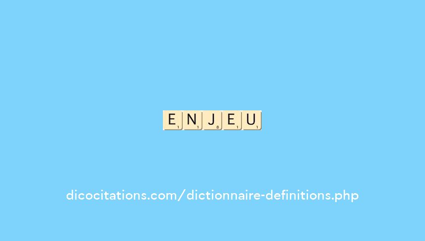 enjeu enjeu
