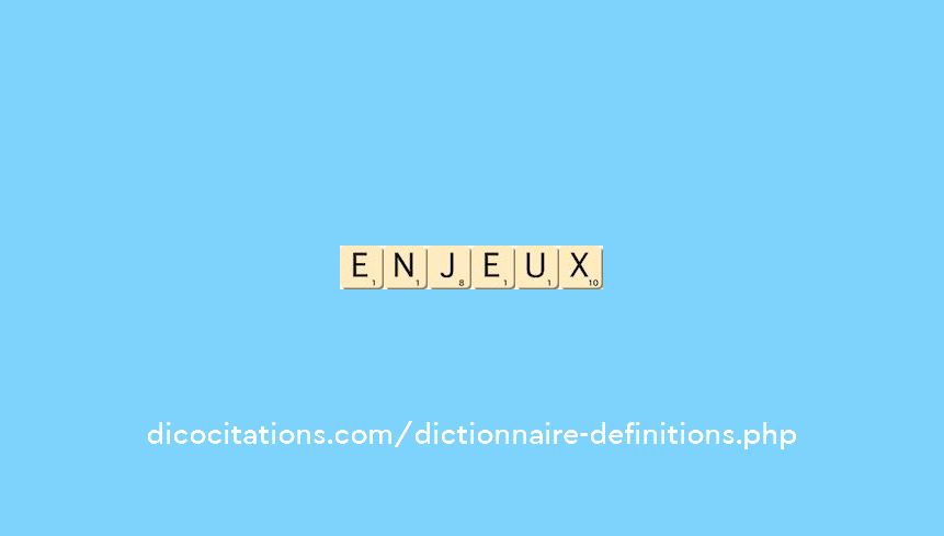 enjeux