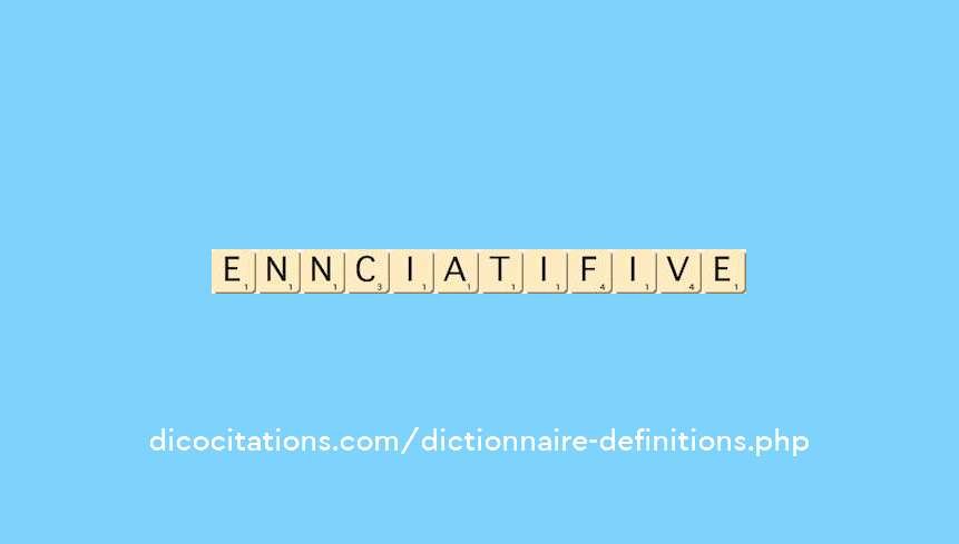 enonciatif--ive