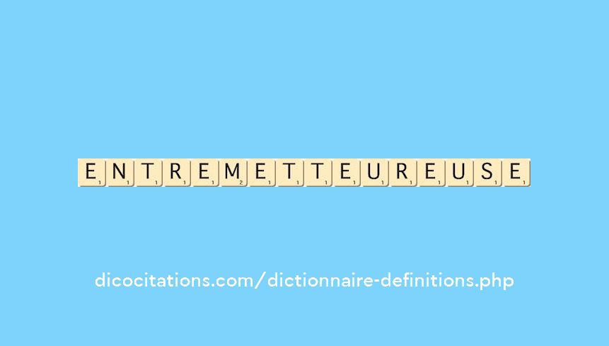 entremetteur--euse