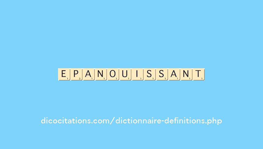 epanouissant epanouissant