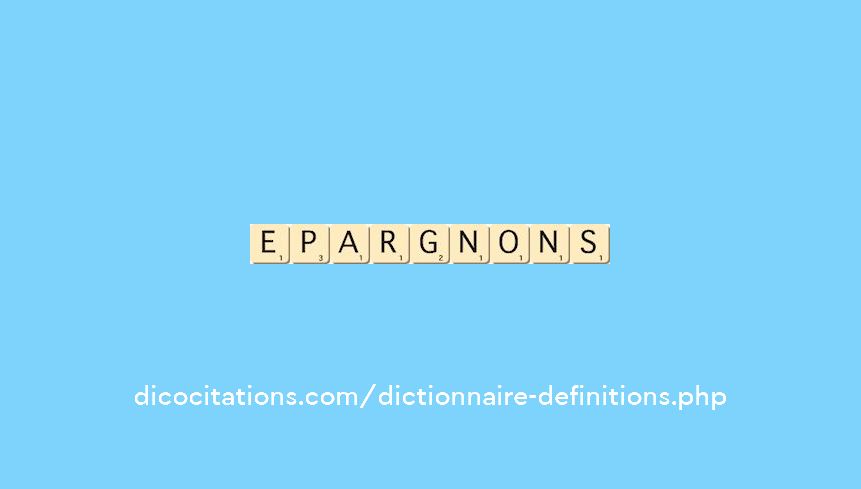 epargnons epargnons