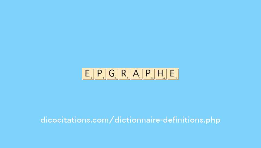 epigraphe epigraphe