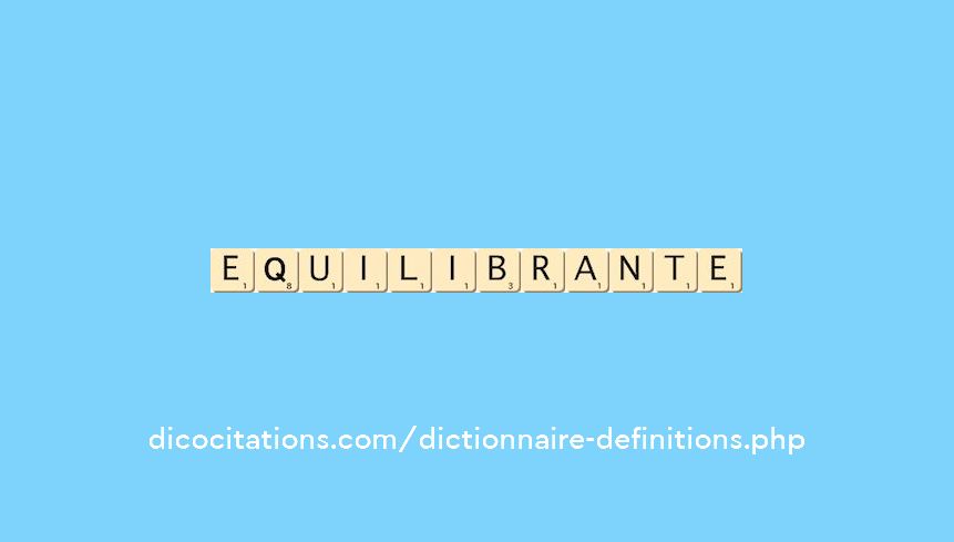 equilibrante equilibrante