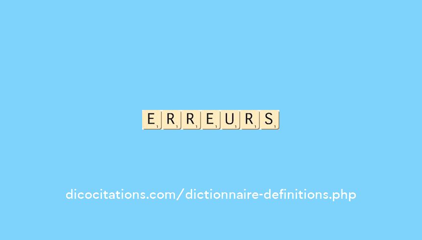 erreurs erreurs