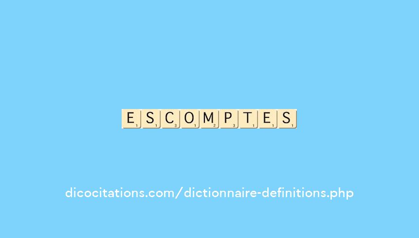 escomptes escomptes