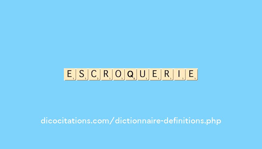 escroquerie escroquerie