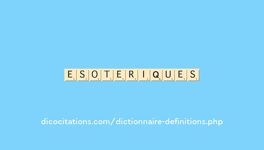 esoteriques esoteriques