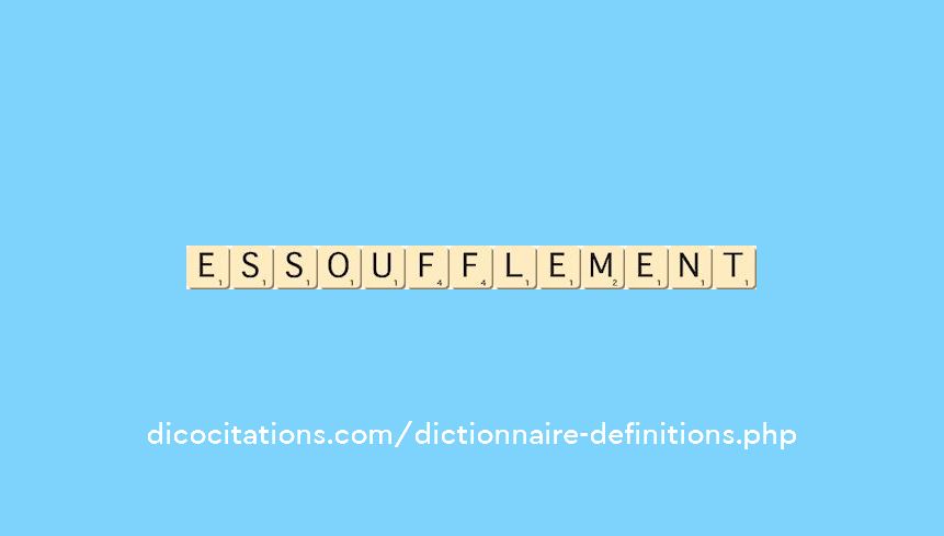 essoufflement essoufflement