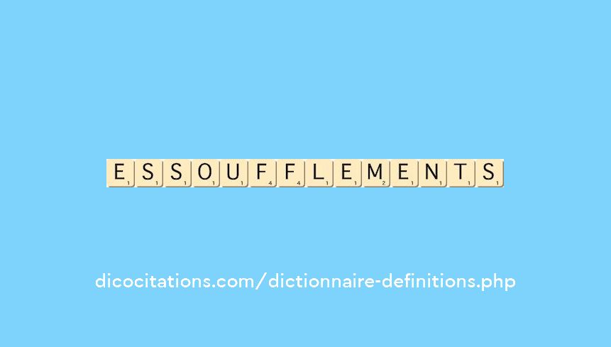 essoufflements essoufflements