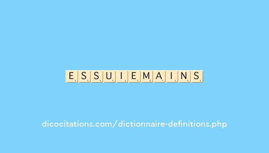 essuie-mains essuie-mains