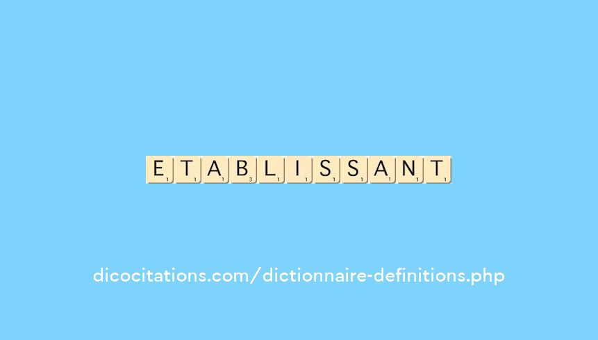 etablissant etablissant