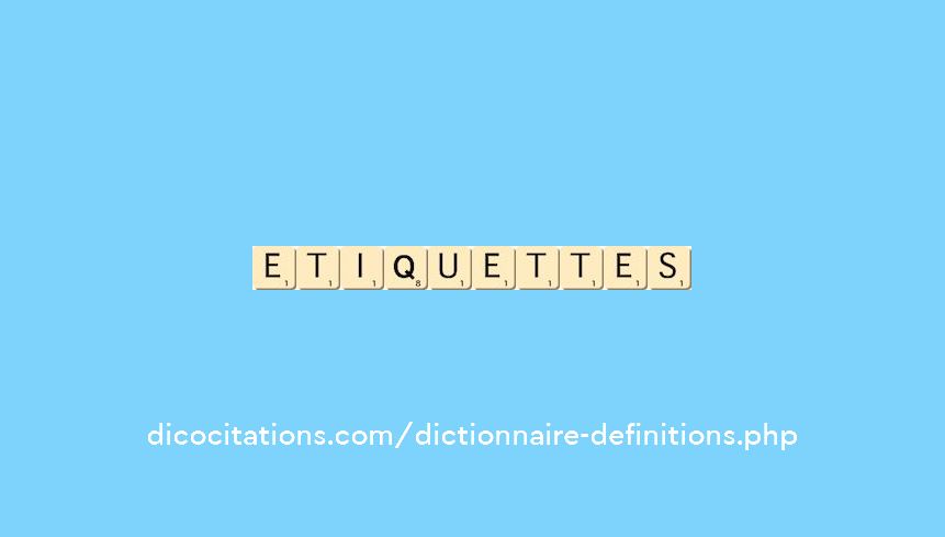 etiquettes etiquettes