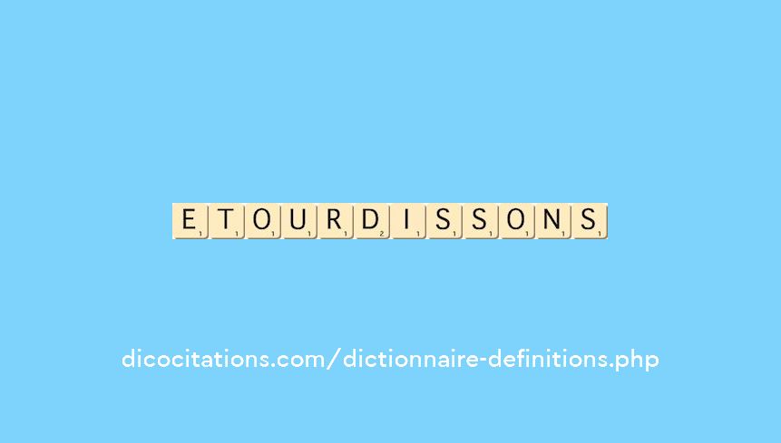 etourdissons etourdissons