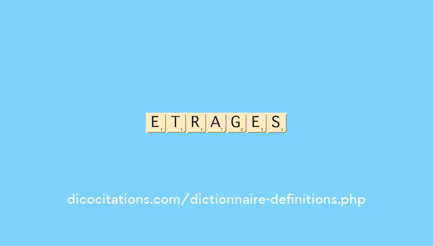 etranges etranges