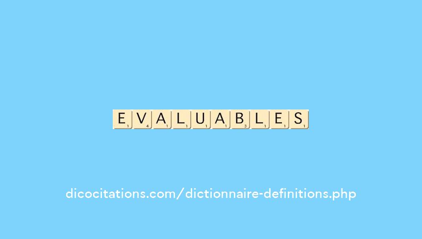 evaluables evaluables