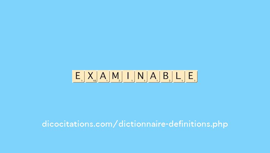 examinable