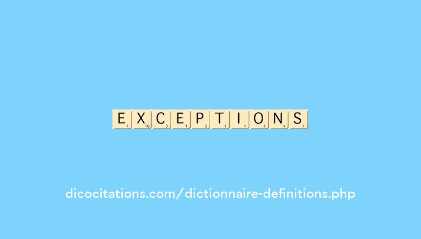 exceptions