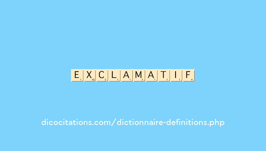 exclamatif exclamatif