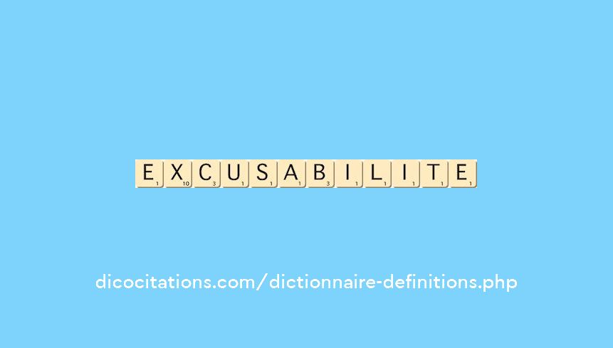 excusabilite