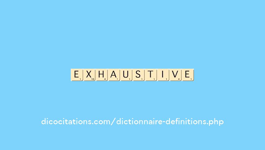 exhaustive exhaustive